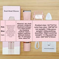 Electric Hair Removal Trimmer Shaver Double Head Silent